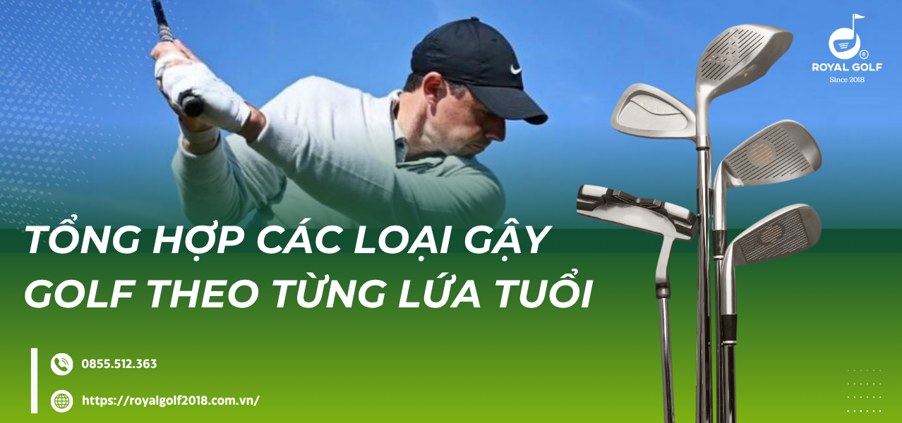 TỔNG HỢP CÁC LOẠI GẬY GOLF DÀNH CHO TỪNG ĐỘ TUỔI